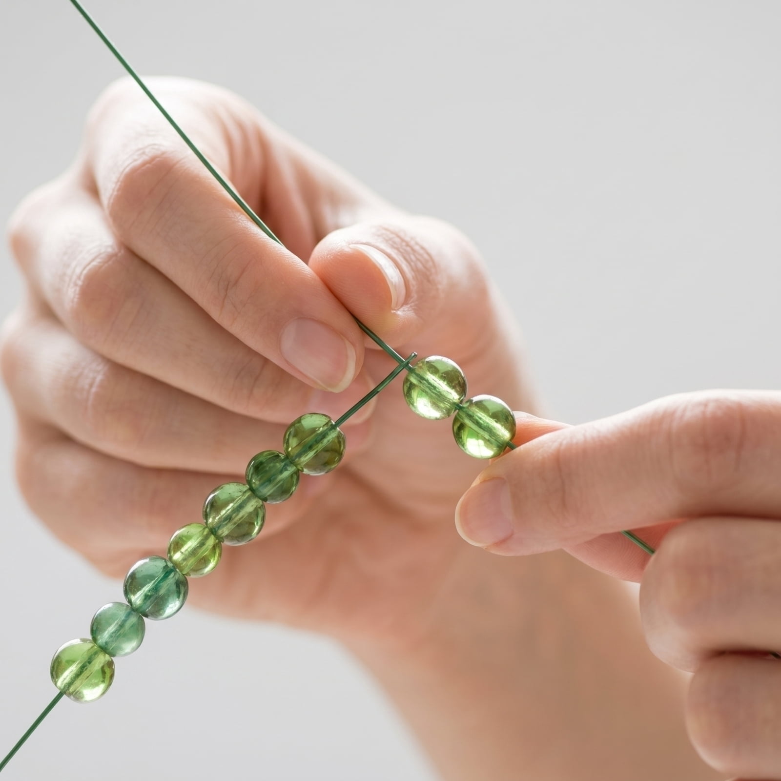 Beaded Plant Kit Forever Plant Kit Green Glass Beads for Plant Making,Green Beads for Beaded Plants with Video Tutorials,Forever Plant Beads Leaf Bead for Jewelry Making DIY Craft