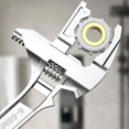 thumbnail image 4 of yeacher Compact Aluminum Alloy Wrench for Plumbing & Faucet Installation - 6-68mm Adjustable Jaw, Short Handle Design, Laser Scale Precision, Multi-Purpose Tool for Tight Spaces (Silver/Black), 4 of 6