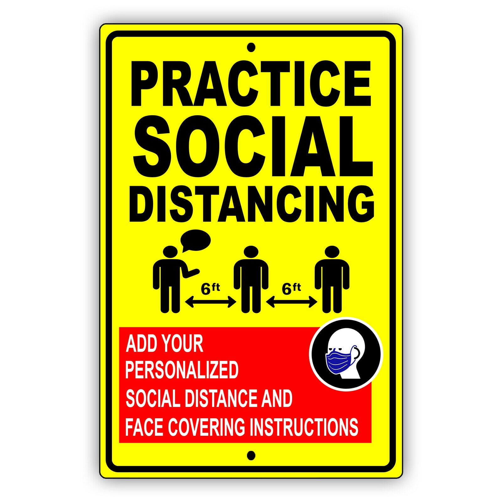Practice Social Distancing For Indoor Outdoor Health and Safety Novelty