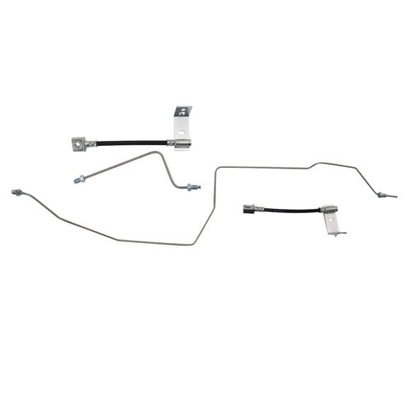 TRQ Rear Brake Hose Set Fits 2017-2022 Ford F-350 Super Duty