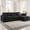 Black, variant on EnHomee Modular Sectional Sofa for Living Room Cloud Sofa Couch with Soft Chenille Fabric 3 Seat Sofa Couches, White