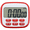 Red, variant on JUANCHENG 24 Hour Digital Timer with LCD Display Countdown Clock for Multi-Purpose Count Up
