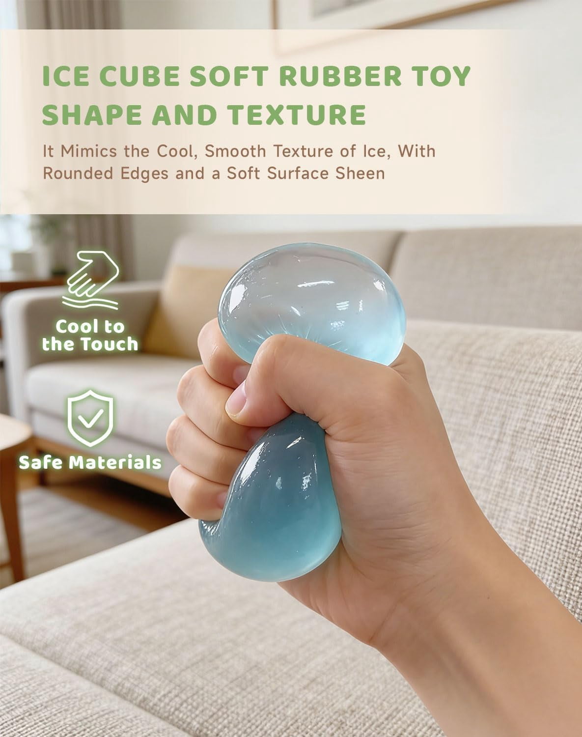 2026 New Coconut Oil Stress Ball, Squishy Slow-Rising Squeeze Ball, Odorless Non-Sticky Portable for Office Study Home