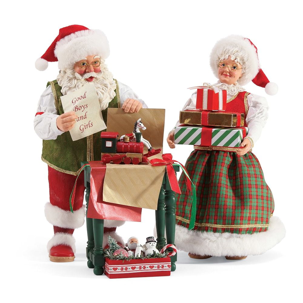 Possible Dreams Christmas Traditions Wrapped and Ready Santa and Mrs