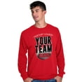 thumbnail image 3 of Your Team Sucks Fantasy Baseball Men's Big & Tall Long Sleeve Graphic Tee Brisco Brands 2X, 3 of 5