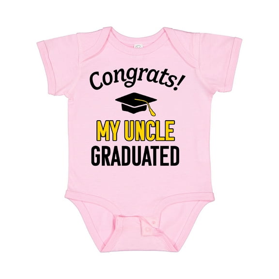 Inktastic Congrats My Uncle Graduated with Cap Boys or Girls Baby Bodysuit