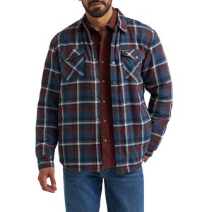Wrangler Men's Sherpa Lined Relaxed Fit Heavyweight Shirt Jacket
