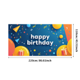 thumbnail image 1 of Colorful Happy Birthday Backdrop Banner for Birthday Party Decorations Background Celebration Photography Props Party Supplies Decors, 1 of 4