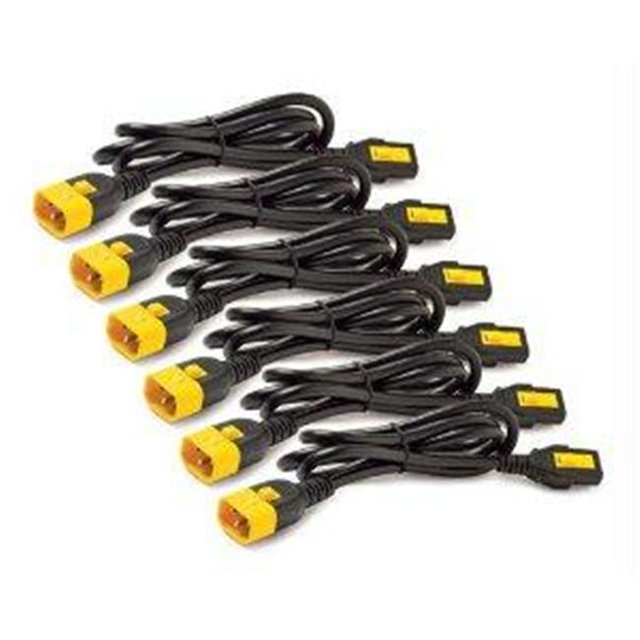 ACC Power Cord Kit -6 PK Locking C13 to C14 1.22m 4ft black
