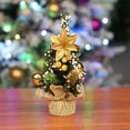 thumbnail image 5 of 8 Inch Mini Christmas Tree with Base, Artificial Tabletop Christmas Tree Decorations, Small Christmas Trees with Ribbon Balls Berry, Christmas Indoor Decor Home Party Xmas Tree Decor, 5 of 6