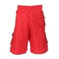 thumbnail image 2 of Sakkas Mens Solid Color with Contrast Stripes Skate Surf Board Short / Swim Trunks - Red - 2XL, 2 of 2