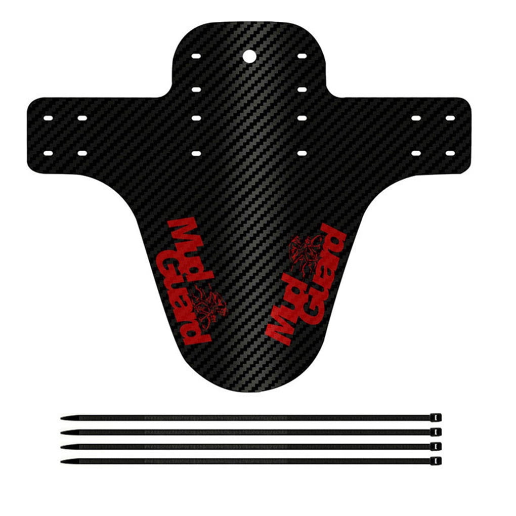Tire Mud Fender Carbon Fiber Mudguard for Mountain Bike fiber mudguard bike Bicycle Road Cycling Bike Fixed Gear Red Emblem Walmart