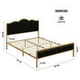 Homfa Full Size Metal Bed Frame, Modern PU Upholstered Platform Bed