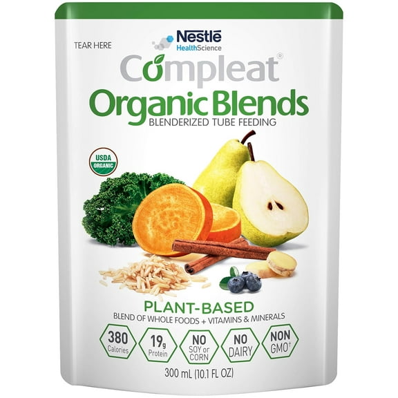 Boost Organic Blends, Blenderized Tube Feeding, Plant Based, 10.1 Fl Oz (Pack of 12)
