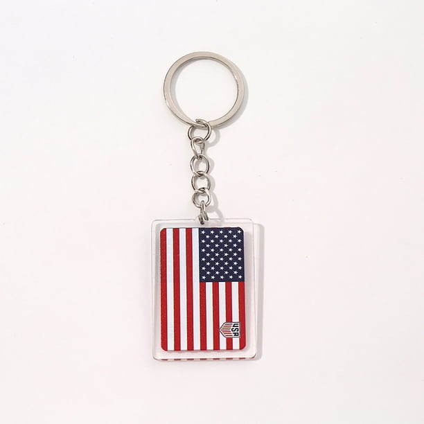 Llavero acrílico de marca inglesa creativa, colgante de llavero acrílico de recuerdo de la Copa Mundial de fútbol,United States