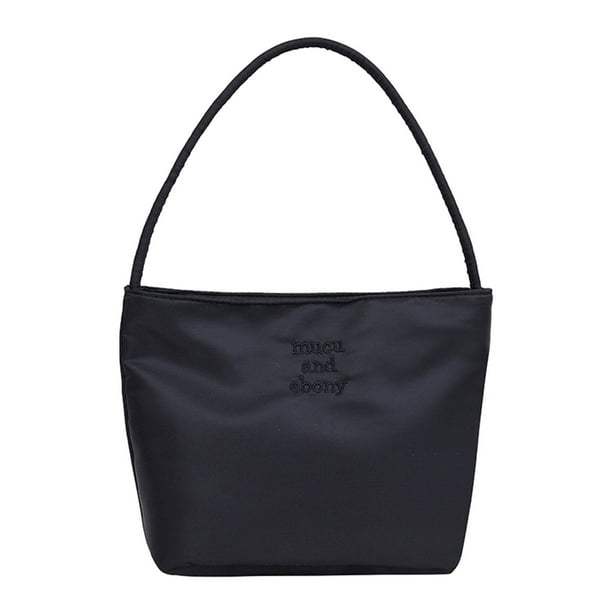 Bolso de hombro Yinane nailon mujer elegante asa superior Negro