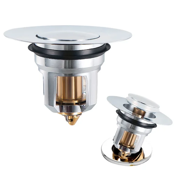 Bathroom Drain Filter Bullet Core Push Type Plug Bounce Up Stopper Basin Sink