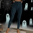 thumbnail image 4 of BiZtdJrK Buttery Soft Leggings for Women Vertical Striped Print High Waist Halloween Tights Stretch Gym Yoga Pants Sky Blue XXL, 4 of 10