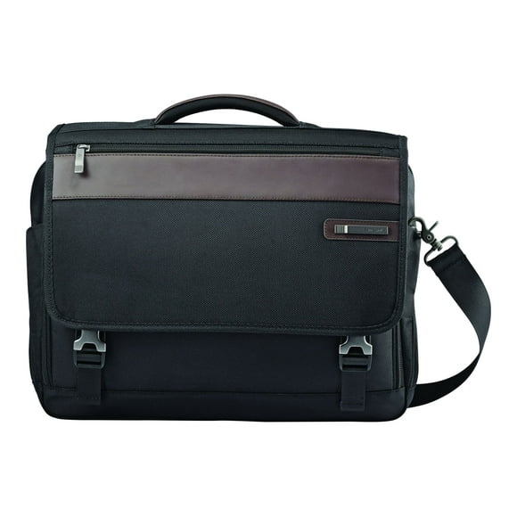 Samsonite Kombi Flapover Briefcase - Étui de Transport pour Ordinateur Portable - 15,6 Po - Noir, Brun