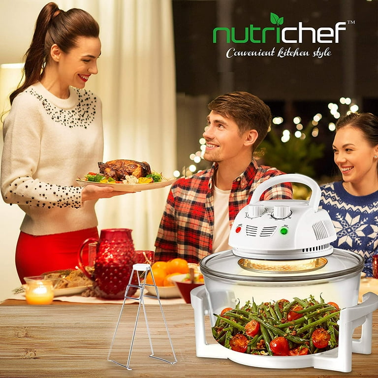 Electric Air Fryer Turbo Convection Oven Roaster Steamer,Halogen Oven  Countertop Great for French Fries & Chips