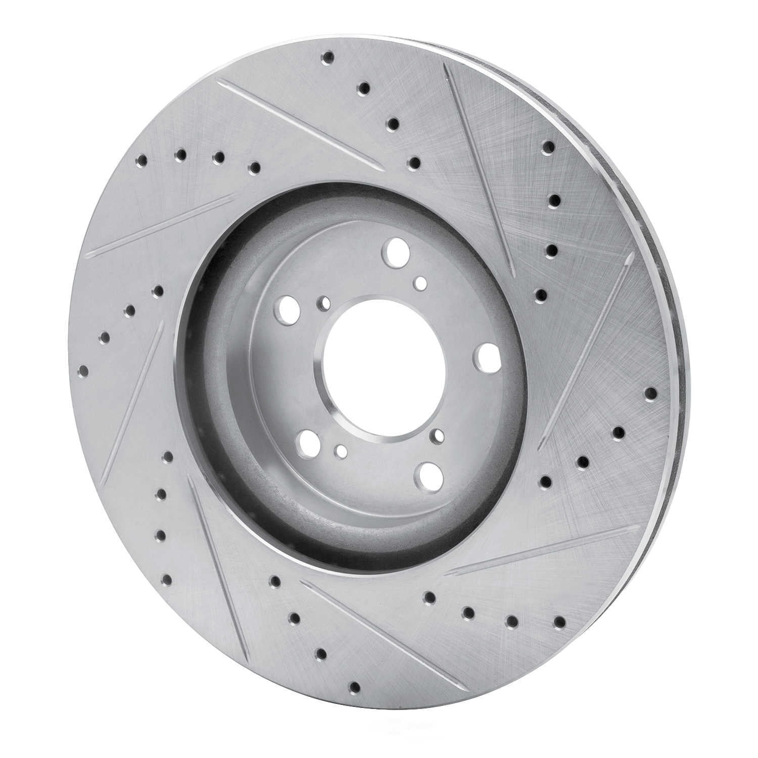 Dynamic Friction Company 631-59053L DFC Brake Rotor - Drilled And Slotted - Silver