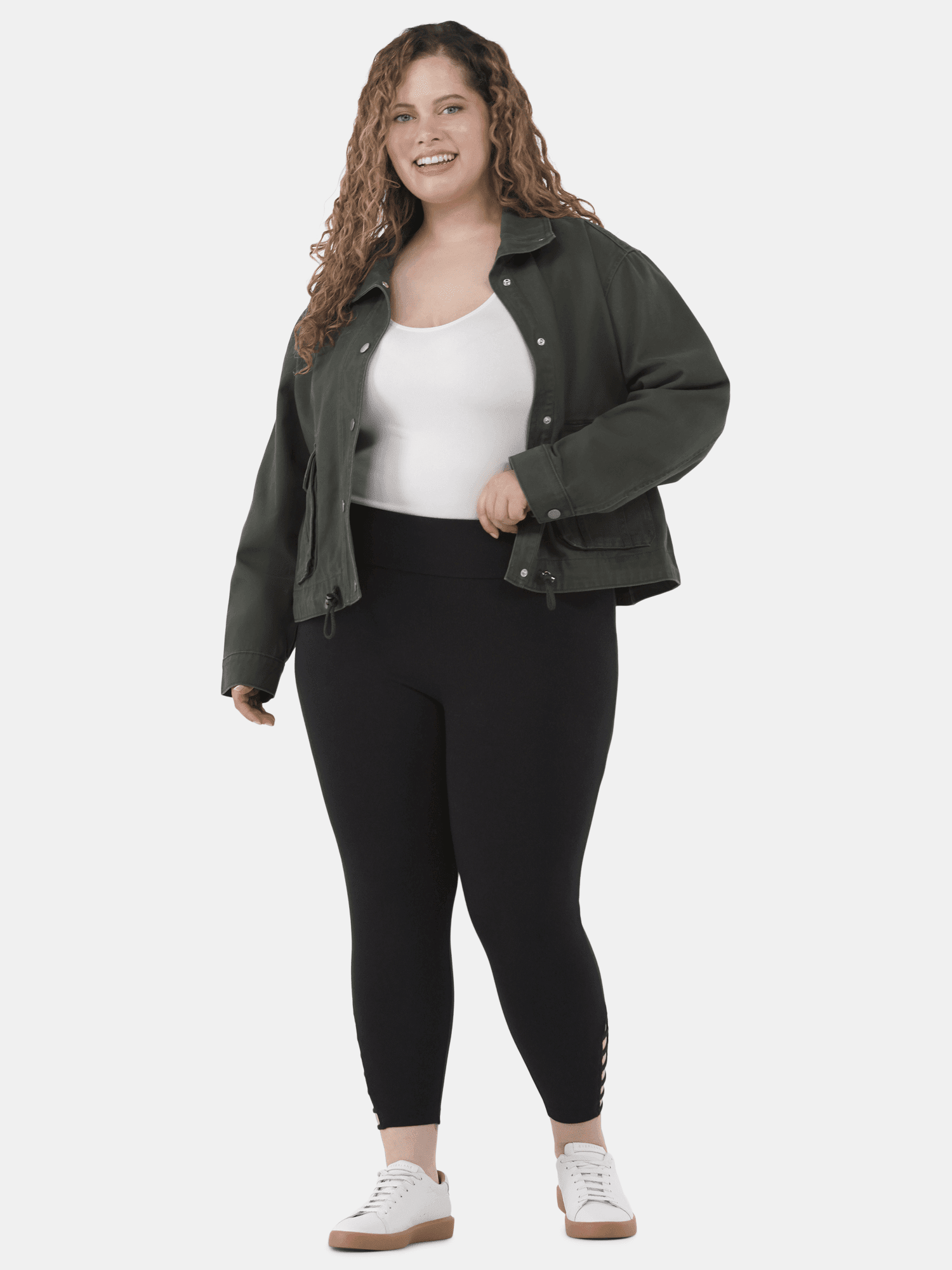 Women's Plus Size Capri Ladder Legging, Sizes 0X-5X - image 3