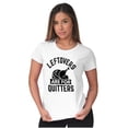 thumbnail image 3 of Leftovers are for Quitters Turkey Day Womens Slim Fit Graphic Tee Brisco Brands X, 3 of 5
