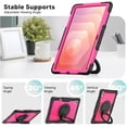 thumbnail image 6 of for Samsung Galaxy Tab S11 Ultra Case 14.6 inch, 360 Rotating Shockproof Cover with Stand, Handle, Shoulder Strap (SM-X930/X936B), Rose Panel, 6 of 7