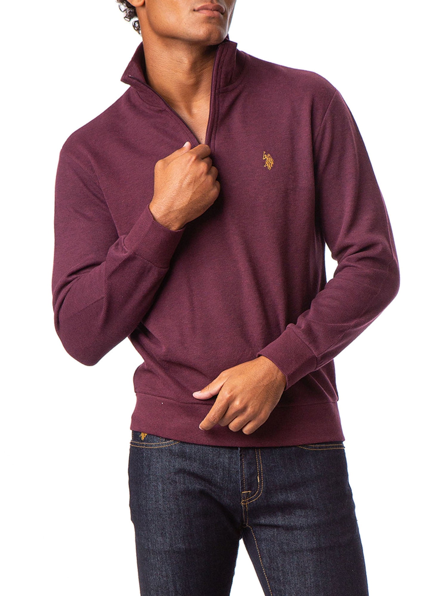 us polo assn zip sweater