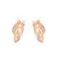 thumbnail image 1 of Aretes Hoja Brillantes Cristales Swarovski Oro Rosa 14K Lam rosa Unitalla, 1 of 7