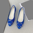 thumbnail image 5 of Purcolt Womens Faux Suede Buckle Flats Dressy Casual Pointed Toe Slip On Ballet Shoes Comfort Elegant Soft Sole Dress Shoes Dailywear for Business Work Office, 5 of 6