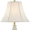 thumbnail image 5 of Regency Hill Traditional Table Lamps 26.5" High Set of 2 Cut Glass Urn Brass White Cream Bell Shade for Living Room Family Bedroom Bedside, 5 of 9