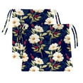 thumbnail image 6 of Jordan Manufacturing 39" x 20" Rose Garden Navy Floral Rectangular Tapered Outdoor Rocking Chair Cushion Set with Ties, 6 of 9