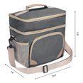 thumbnail image 2 of Unique Bargains Reusable Lunch Bag Insulated Lunch Bag Leakproof Lunch Box Gray, 2 of 6