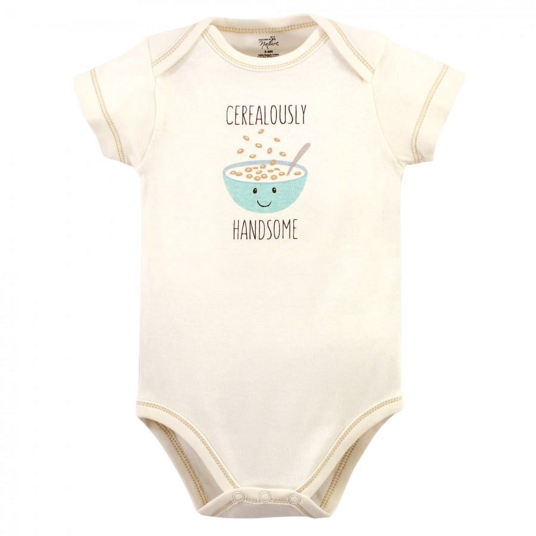 Touched by Nature Organic Cotton Bodysuits 5pk, Muffin, 9-12 Months