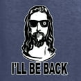 thumbnail image 5 of Wild Bobby Jesus: Ill Be Back Inspirational/Christian Unisex Graphic Hoodie Sweatshirt, Vintage Heather Navy, XX-Large, 5 of 5