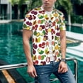 thumbnail image 6 of Hirioo Colorful Fruits for Men's Baseball T-shirt Shirts Short Sleeve Casual Summer Button Stretch T Shirts,Size S-4XL-Medium, 6 of 7