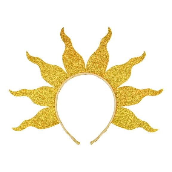 LEHOZIHEQ Flame Hairband Glitter Sun Hairband Sparkling Flame Party Hairband Suitable For Both Adults And Children