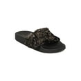 thumbnail image 1 of New Women Qupid Booboo-07 Metallic Faux Fur Open Toe Fuzzy Sandal, 1 of 5