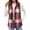 Red, variant on Women Plaid Outerwear Vest Lightweight Sleeveless Jackets Zipper Fall Winter Coats with Pockets