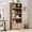 Carlo-30, black handle, variant on 5-Tier Tall Farmhouse Bookcase with 2 Doors, Adjustable Shelves, Open Display Storage Rack, Anti-Slip, for Home Office, Library, Study, Living Room - Black Embossed, Black Handle