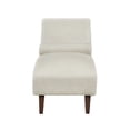 thumbnail image 4 of CQSXDA Chaise Lounge Chair with Bolster Pillow in Tech Fabric - Mid-Century Modern Curved Lounger for Living Room and Bedroom Use, Beige, 4 of 6