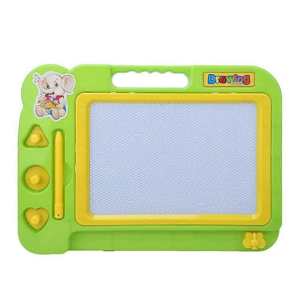 Children Drawing Board Puzzle Early Education Learning Black Plastic Writing Magnetic SketchpadCyan