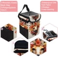 thumbnail image 2 of Floral Animal Foldable Car Trash Bin Mini Trash Can with Lid, Leak-proof, Hanging Storage Bag - Car Garbage Can, 2 of 6