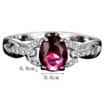 thumbnail image 3 of Guodhu Silver Forever Ring for Women, Natural, Created and Simulated Gemstones, Oval Shape Diamond Ring Anniversary Promise Ring Perfect Gift for Her, 3 of 6