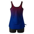 thumbnail image 6 of CALAFEBILA Womens Swimsuit Modest 2 Piece Tankini Gradient Pools Summer Pleated Bathing Suits, 6 of 6