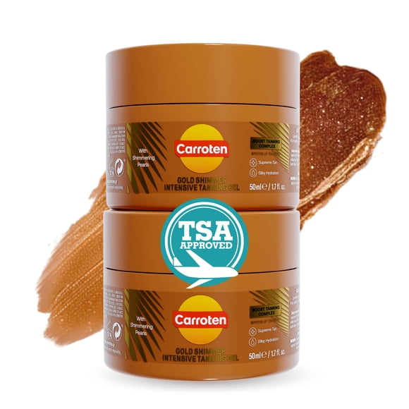 Carroten Mini Gold Shimmer Gel Bronceador 50 ml, 2 unidades