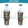 thumbnail image 6 of Yayeee 40oz Stainless Steel Tumbler with Straw and Handle Double-Wall Insulated Travel Water Bottle, Gray Halloween Skeleton, 6 of 8