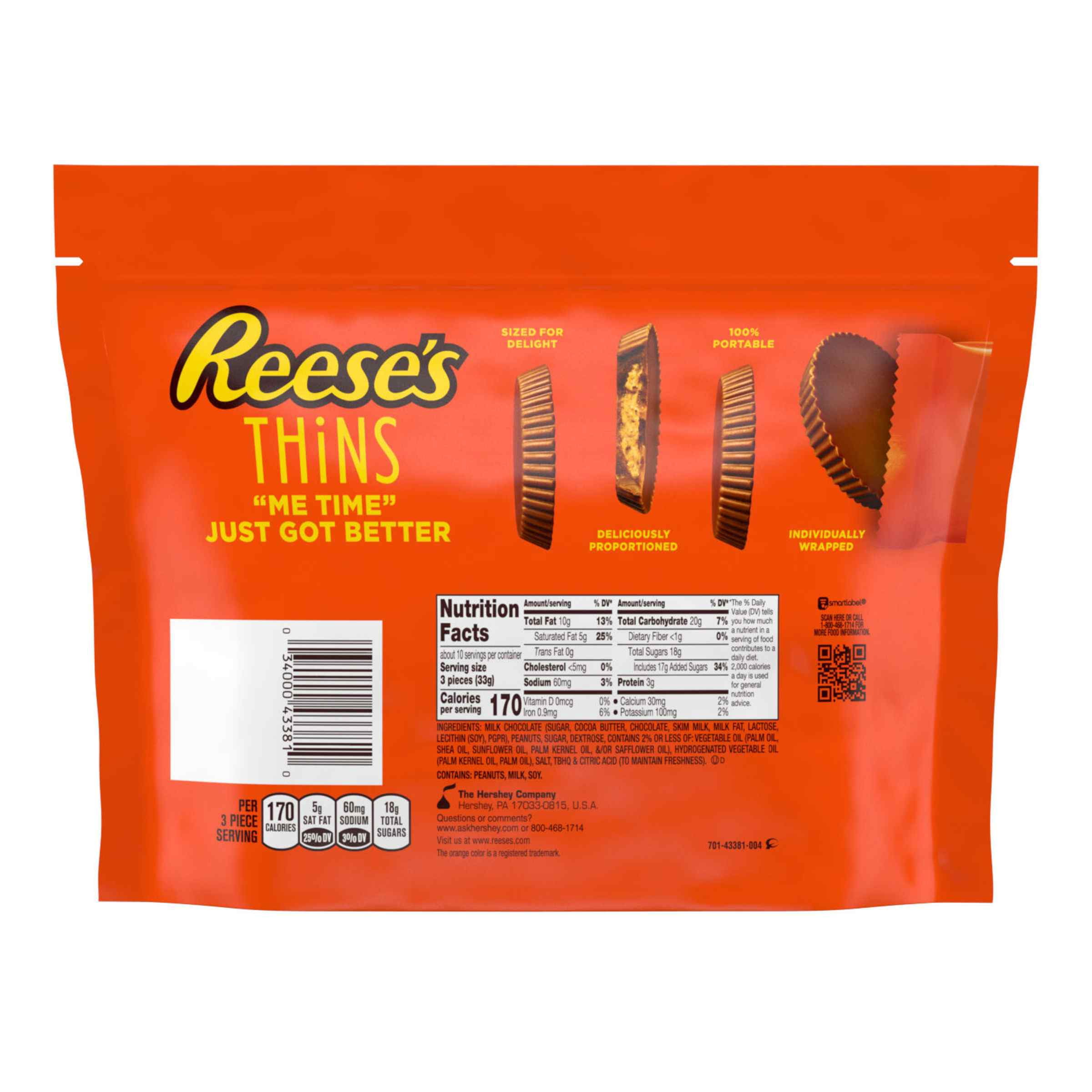 Reese's THiNS Peanut Butter Cups Candy - Family Pack - 12.03 oz (Pack of 2)