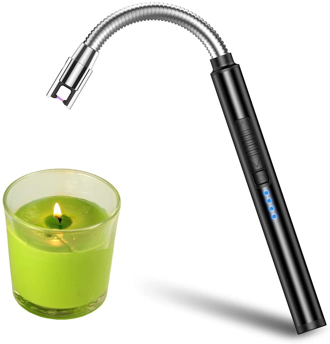 Candle Lighter Emlimny Rechargeable Electric Arc Lighter Triple Safety